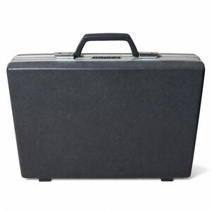 Vintage Samsonite Hard Shell Briefcase Attache Black Retro Travel Case